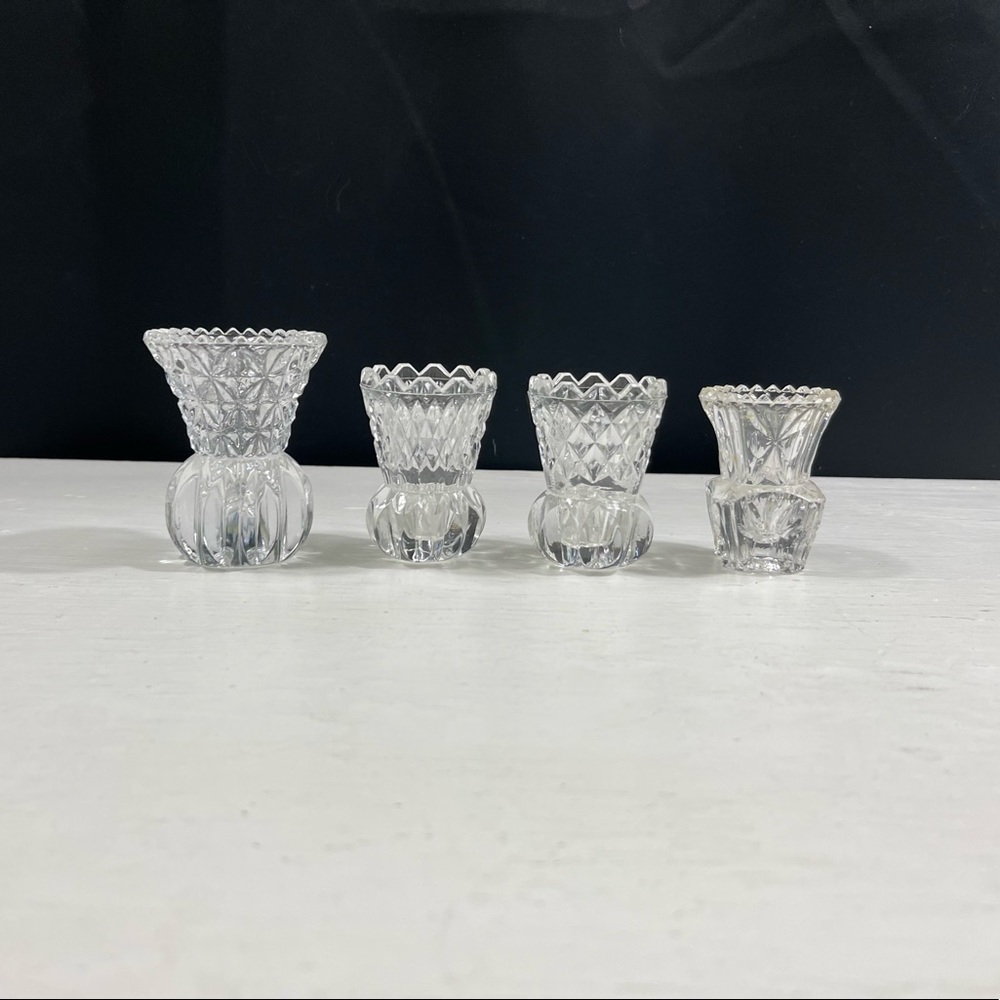 Set of 4 Mix Matched Bud Vases / Toothpick Holders